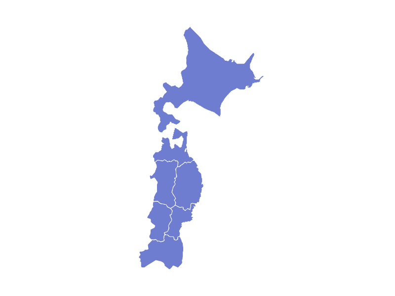 北海道・東北の地図
