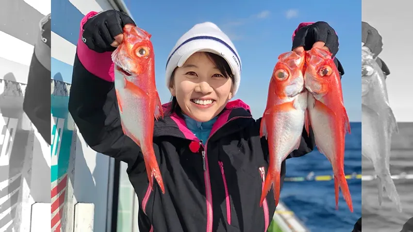 大漁！関東沖釣り爆釣会 その166 深海釣りに初挑戦！沖ノ瀬のキンメダイ