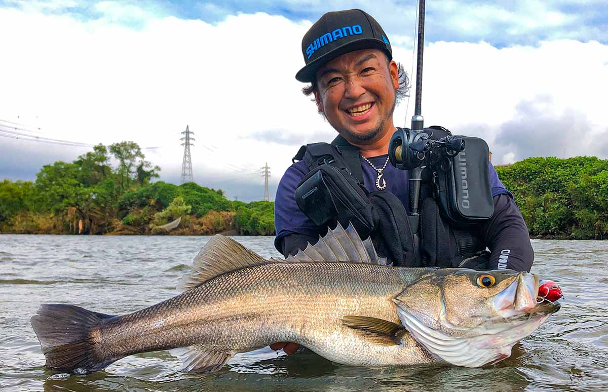 ビッグベイト×デイゲーム】大分県の河川に潜むランカーシーバスを狙い