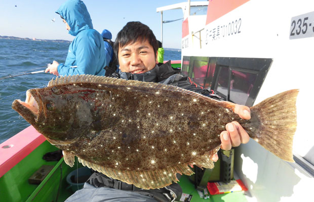 千葉県・大原沖の寒ビラメ！肉厚、大型のシーズンイン！