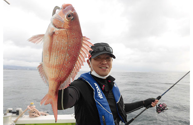 茨城県・久慈沖の一つテンヤ・マダイ、浅場でビギナーにもお勧め！