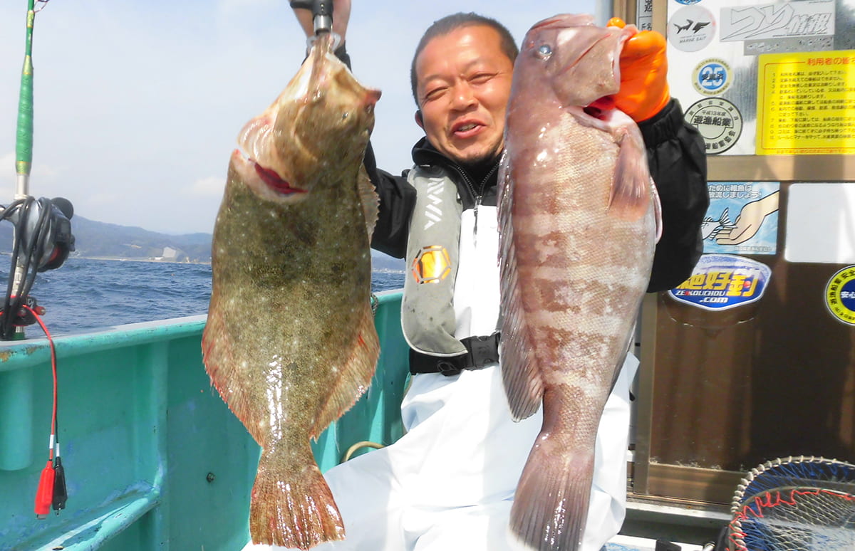 静岡県・石廊崎沖の“泳がせ釣りのハタ”、カサゴ交じりで絶好調！！ 