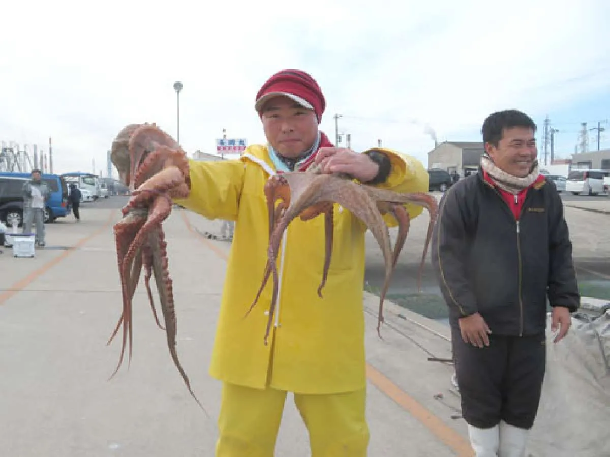 別船のマダコの釣果