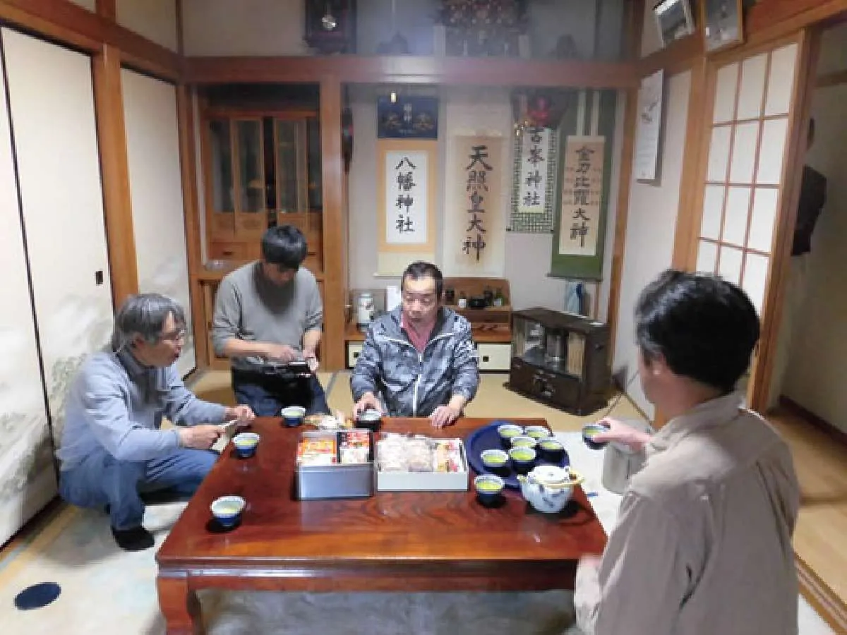 下船後は船宿でお茶を一杯