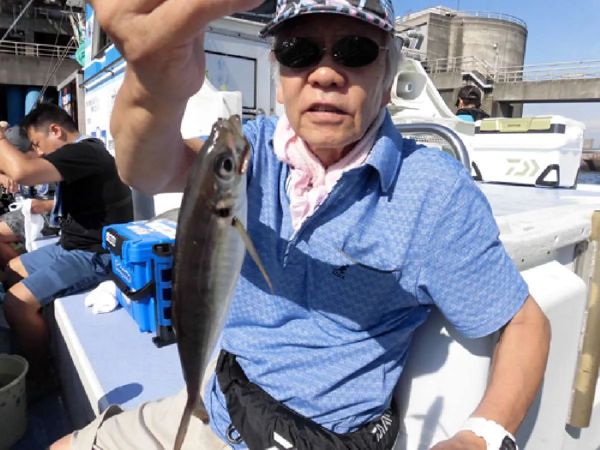 中村さんは69匹のアジを釣りました