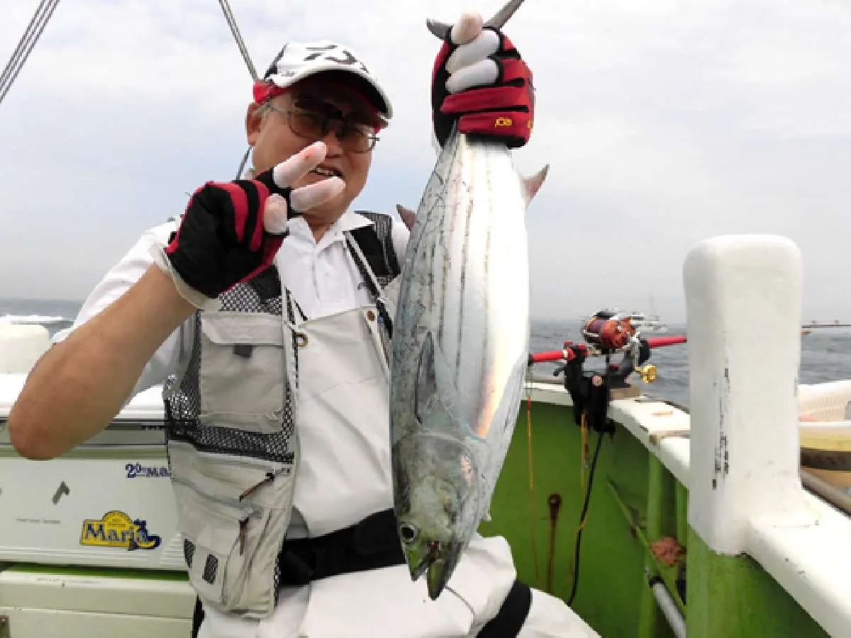 粘りの釣りで獲った本ガツオ