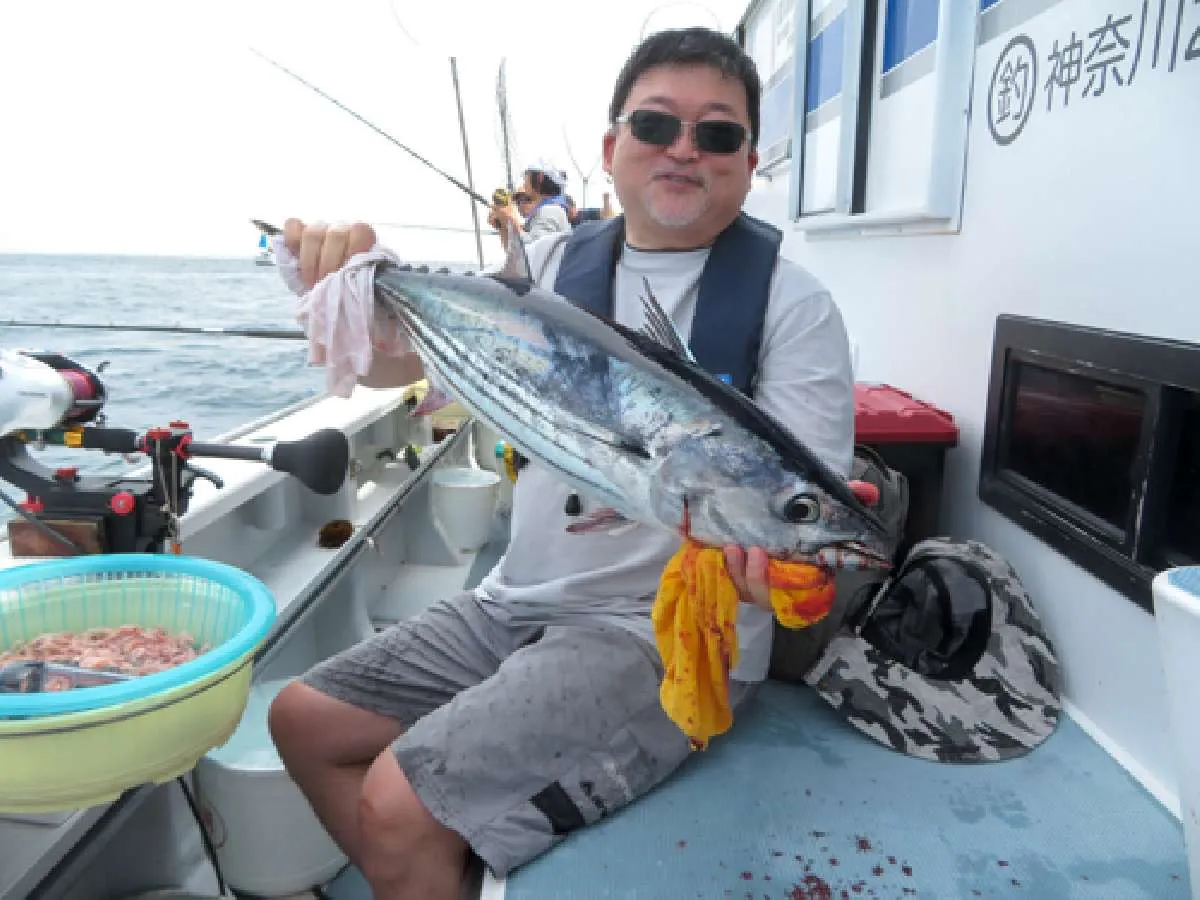 良型カツオのヒットが多かった野口さん