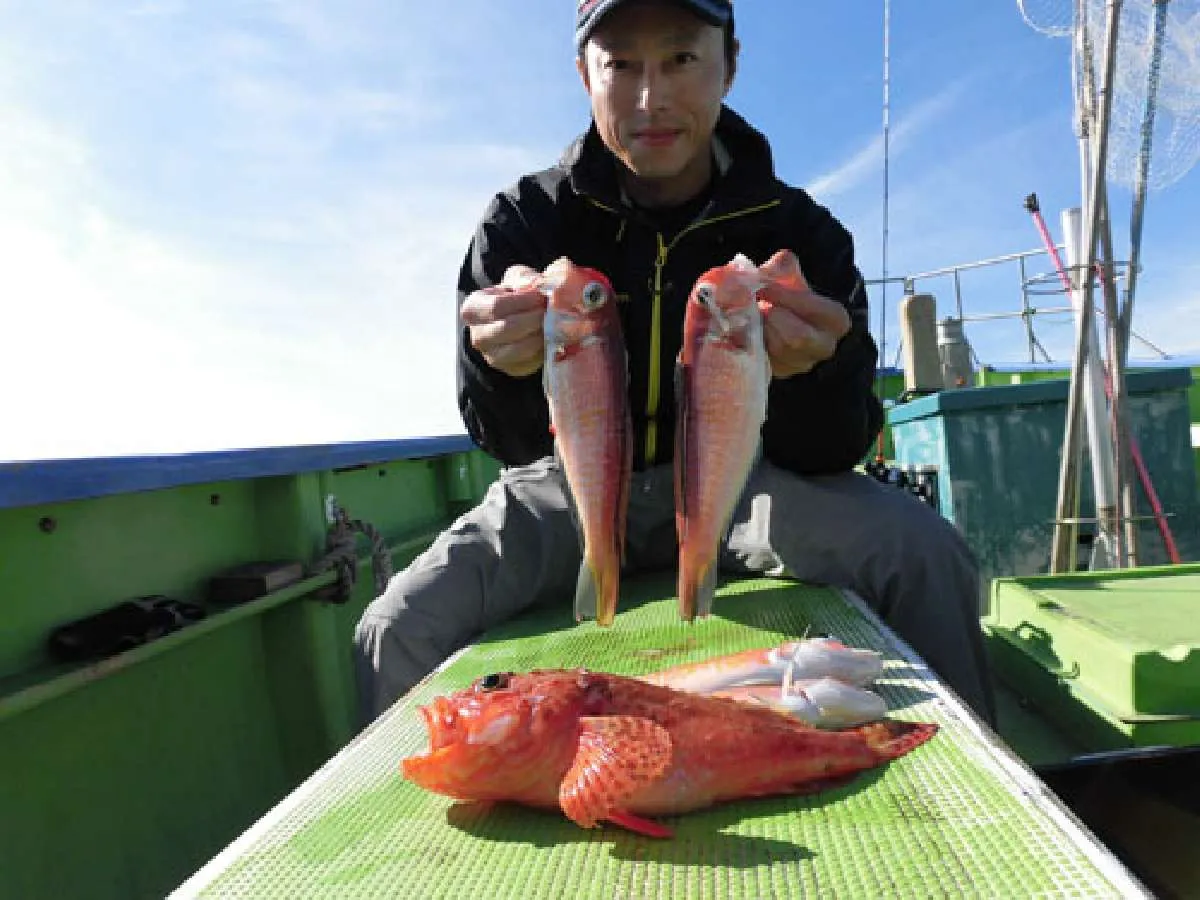 中村さん、アマダイ4匹とオニカサゴで竿頭！