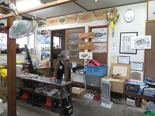 様々な魚拓や剥製、模型が有る店内。ファミリーは喜ぶだろう