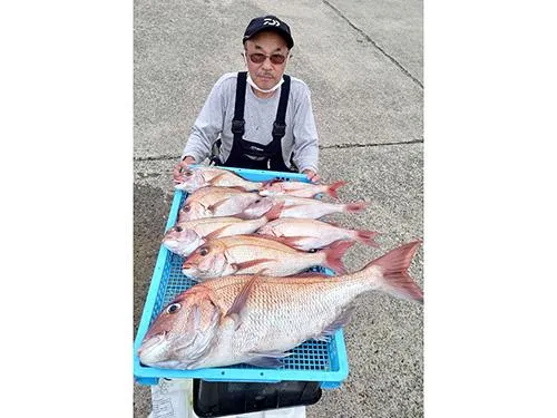 10/12、マダイ最大5.2kg！