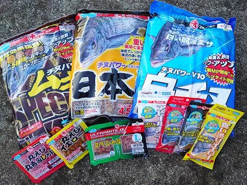 この日の集魚剤と付け餌