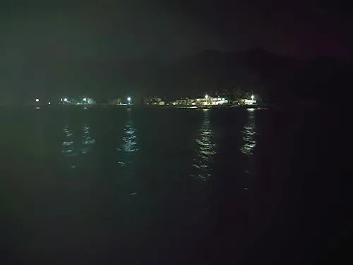 釣り場から見た夜の平内町