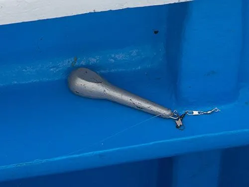 オモリは150号。スタンダートな形状が良いとの事