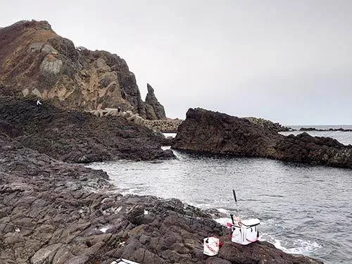 今回の私の釣り座。思惑とは違ったものの…