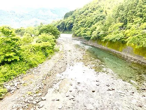 国道52号線沿いには清流が広がる