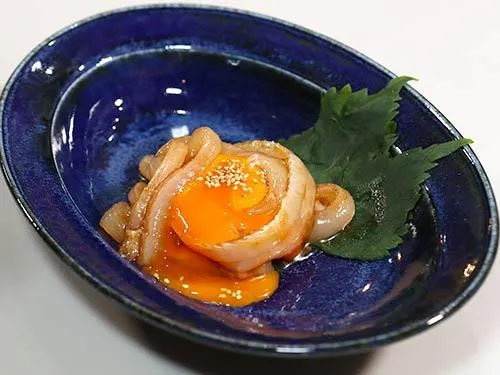 タチウオの麺ユッケ