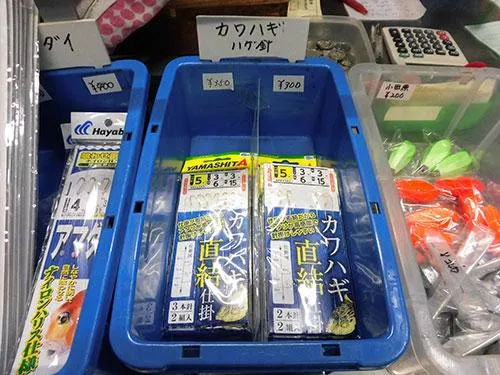 店内で購入出来るカワハギ仕掛け