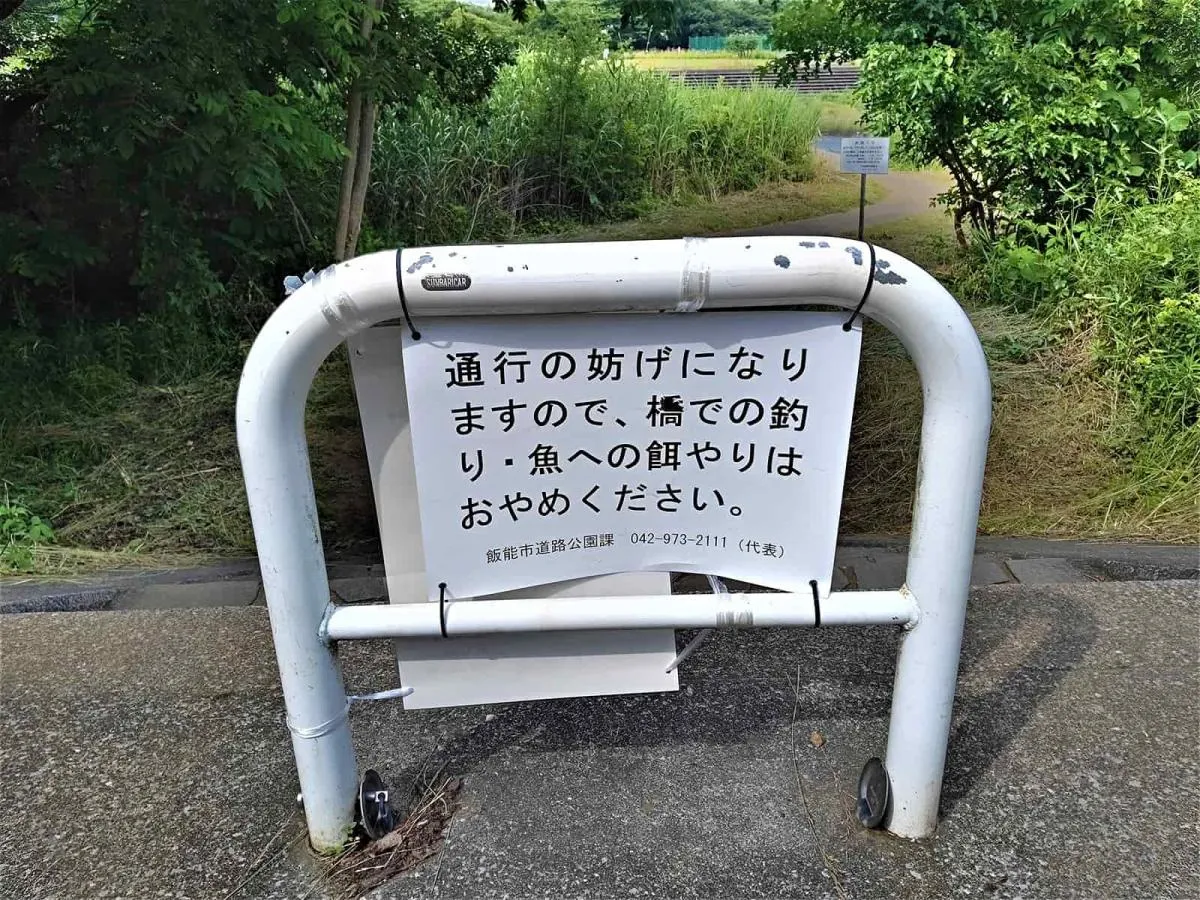 橋からの魚釣りは厳禁。禁止事項は厳守しよう