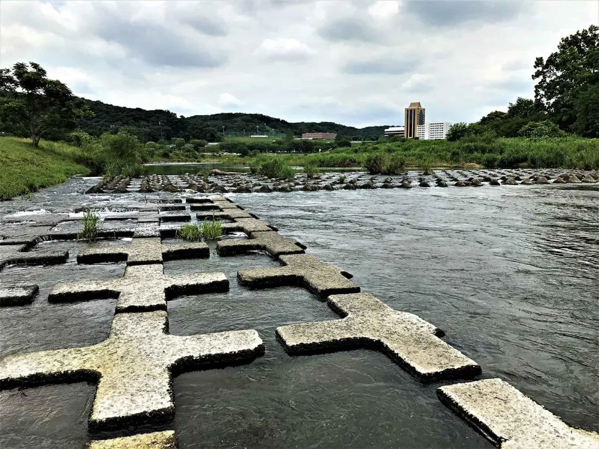 『阿須運動公園』下流側の釣り場