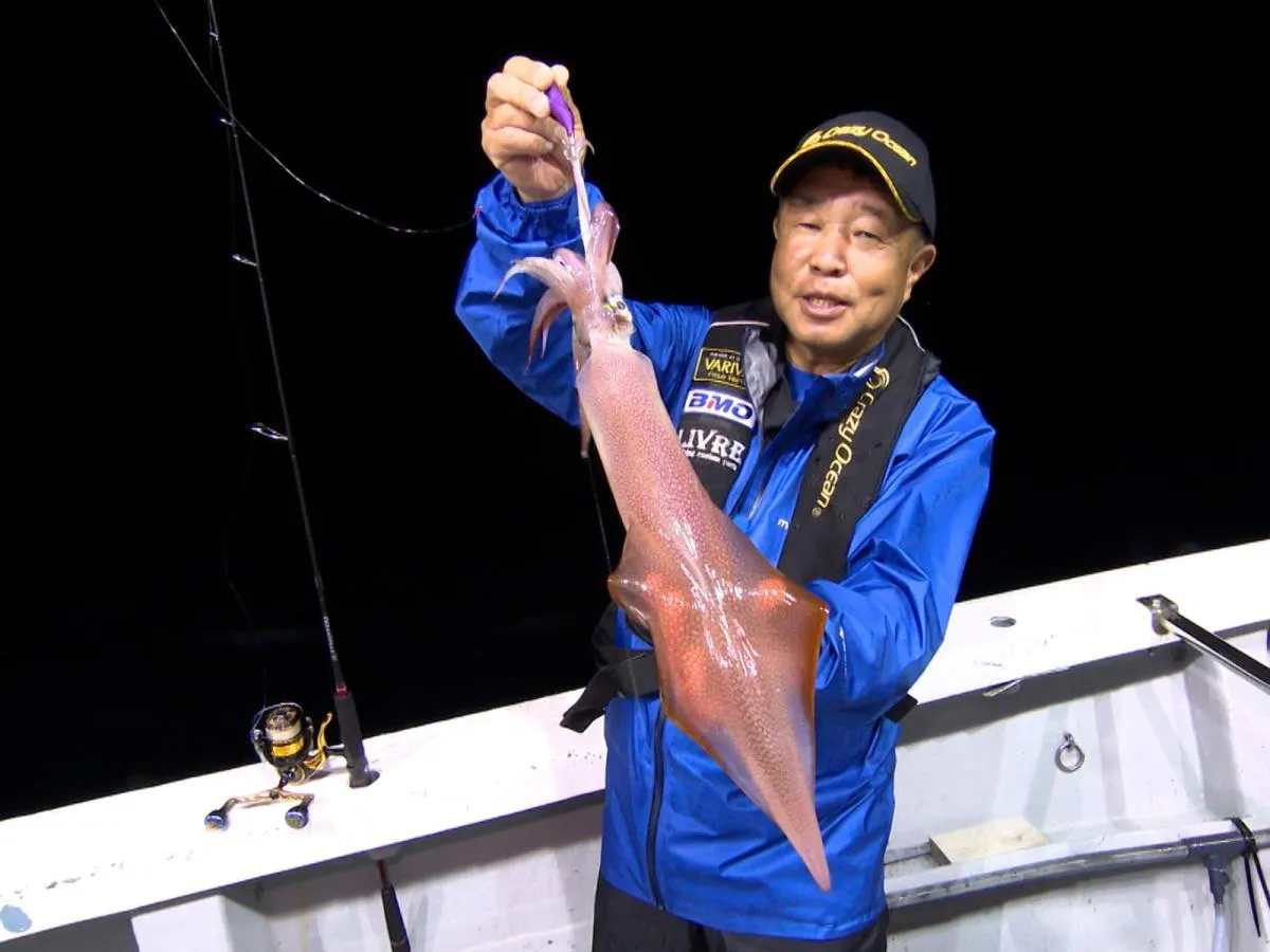 太田さんはこの日最大サイズをキャッチ。©釣りビジョン