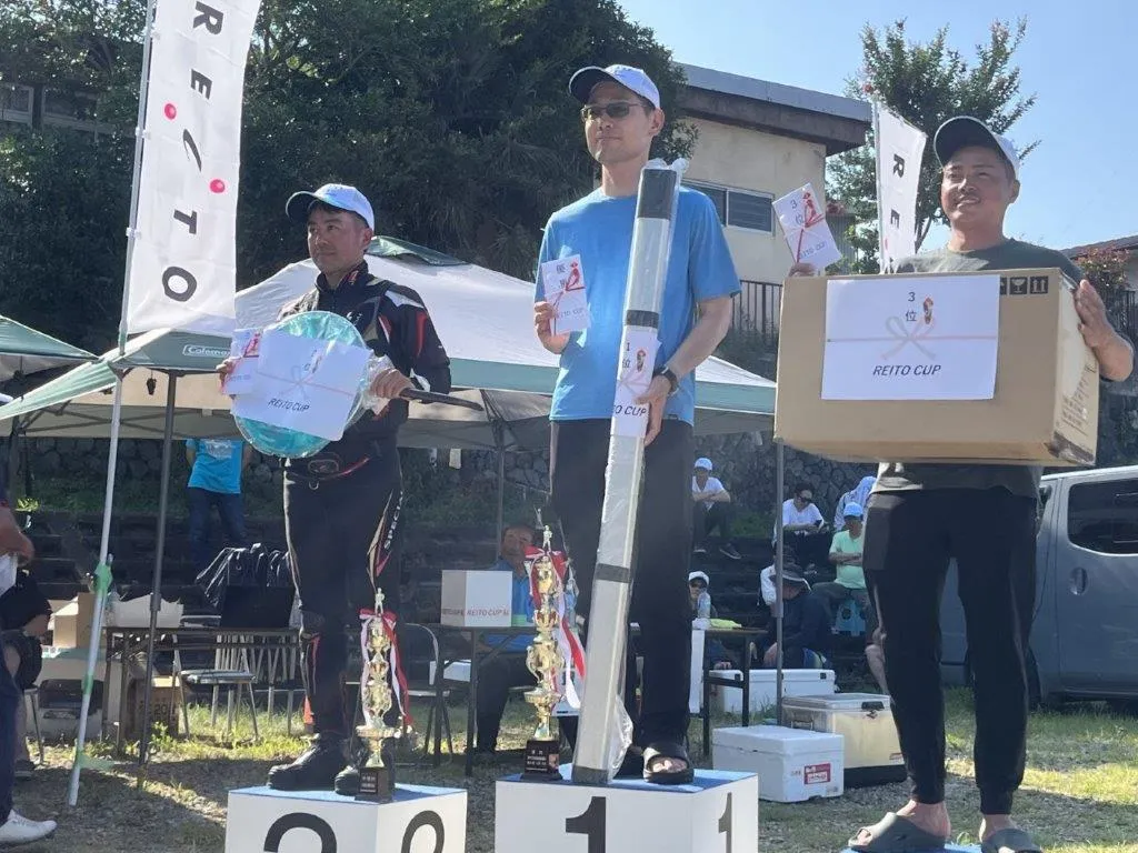 全体の１〜３位の皆さん。おめでとうございました！優勝者はなんと24匹