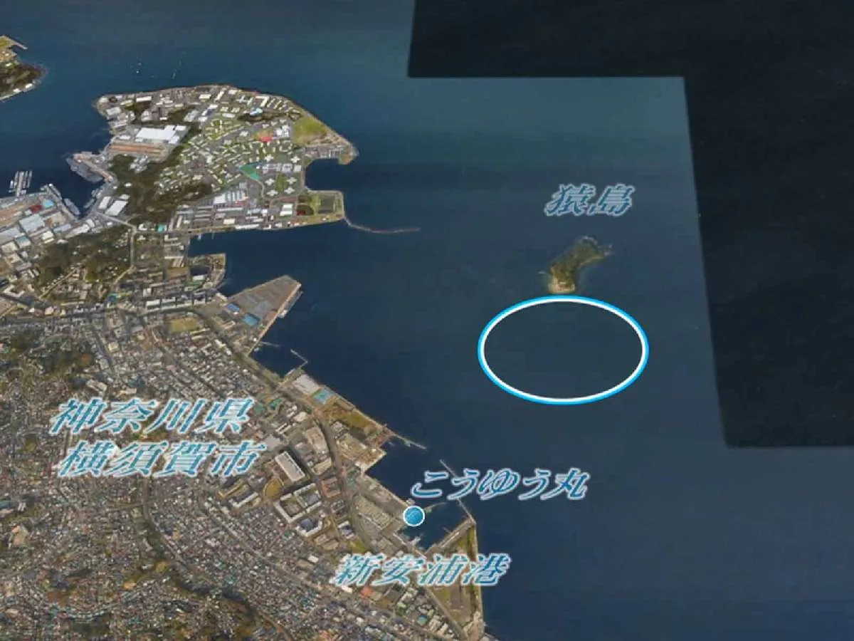 東京湾の中でも一級エリアとして知られる猿島沖が今回のポイント ©釣りビジョン