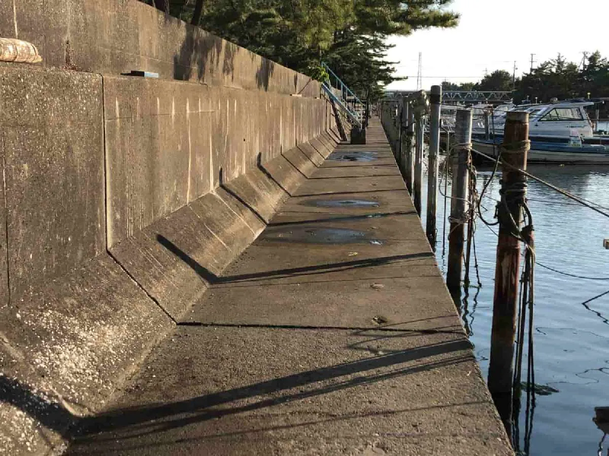 整備されている護岸。©釣りビジョン
