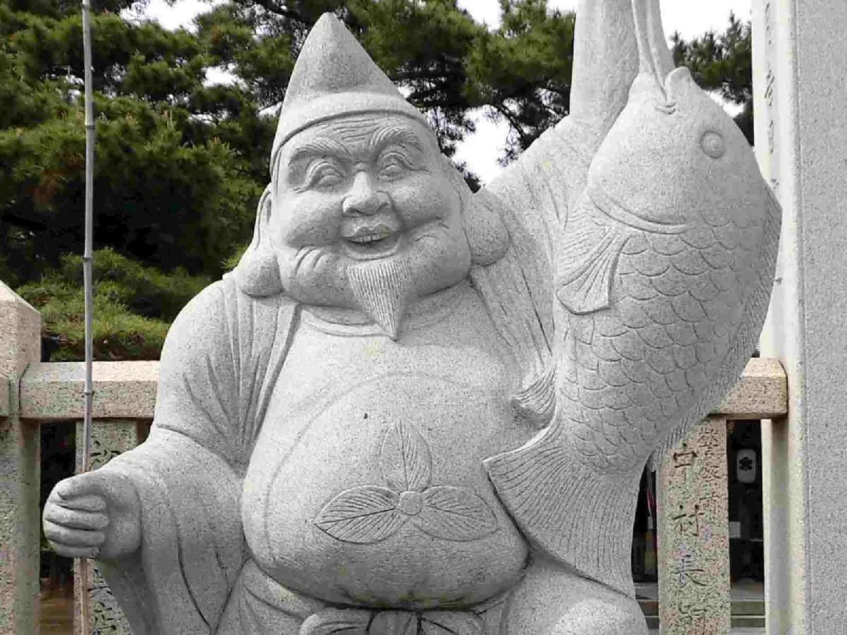 岩屋神社で恵比寿様の顔を拝んで帰路に着いた ©釣りビジョン