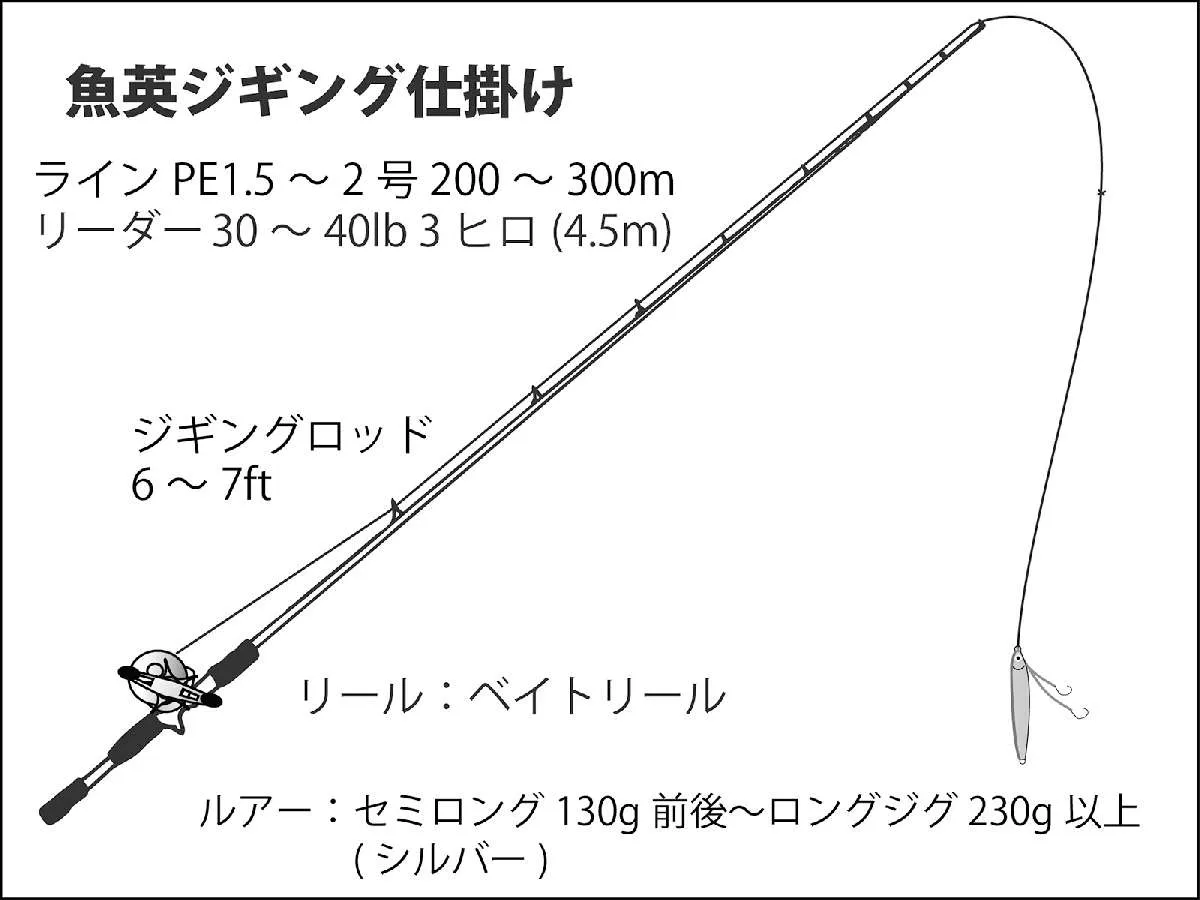 「釣り船 魚英」ジギング仕掛け（ベイト）©釣りビジョン