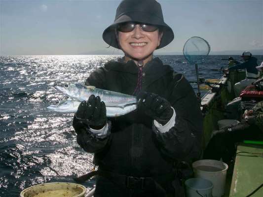 美味しい秋の味覚をゲット。 ©釣りビジョン