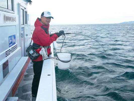 来ましたよ。 ©釣りビジョン