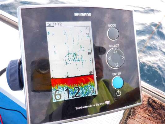 『共栄丸』は探見丸対応、どのポイントも良い反応が出ていた。 ©釣りビジョン