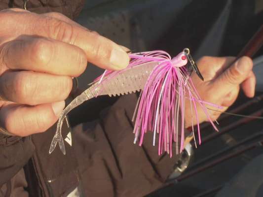 秘密兵器のジャックハンマーとブルポイントシャッド。&copy;釣りビジョン