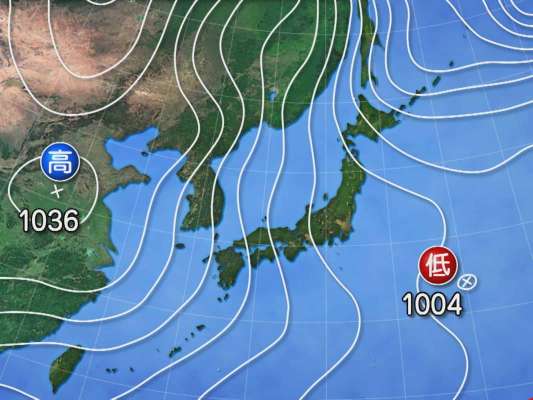 こちらがロケ初日の天気図。どこに逃げてもアジングは厳しそうだ。&copy;釣りビジョン
