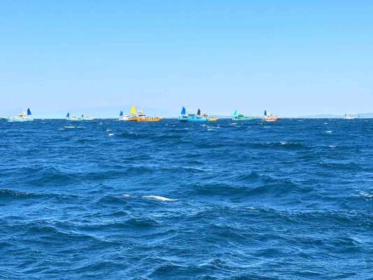 幸先の良いスタートも、風と波に悩まされる展開。 &copy;釣りビジョン