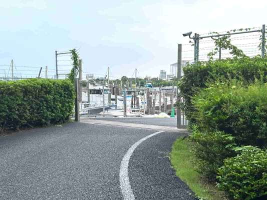 突き当たりに船着場のゲートがある。 &copy;釣りビジョン