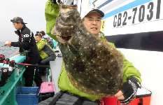千葉県・外房、大原沖のヒラメ、良型多く期待十分！！