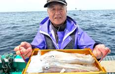 【ここに居たのか!!】日立久慈沖にヤリイカ大集合♪茨城県日立久慈港『明進丸』