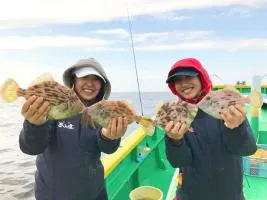 全く衰えず！　東京湾竹岡沖のカワハギ！