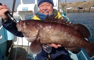 千葉県・洲崎沖の“ヒラメ＆ハタ五目”船でマハタ3.7㎏！