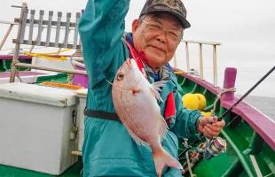 千葉県・大原沖の一つテンヤ・マダイ、浅場で“好釣”！！