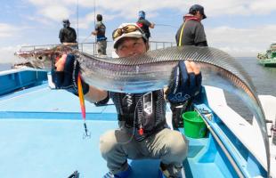 東京湾の“夏タチ”ジギング、大型交じり数も好調！！