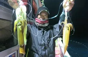 駿河湾・沼津静浦沖でムギイカの夜釣り爆釣！