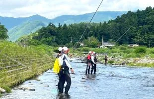 栃木県・那須塩原、箒川でアユの友釣りにチャレンジ！