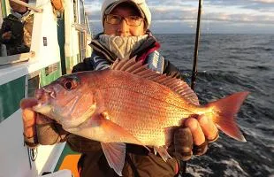 千葉県・大原沖一つテンヤ・マダイ、数日前に記録魚が！
