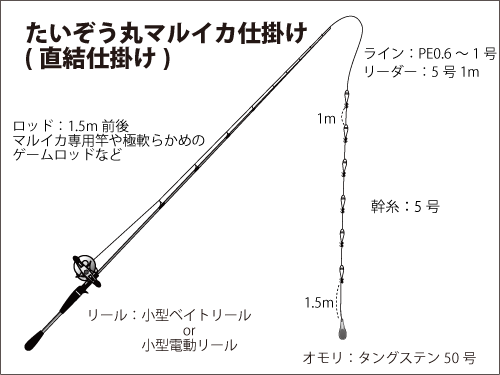 相模湾 葉山沖のマルイカ ゼロテンションで掛ける オフショアマガジン 釣りビジョン