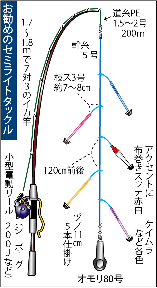 ヤリイカ 仕掛け