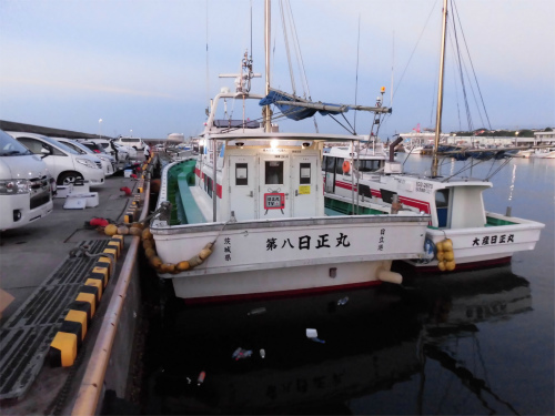 乗船した「第八日正丸」(左)
