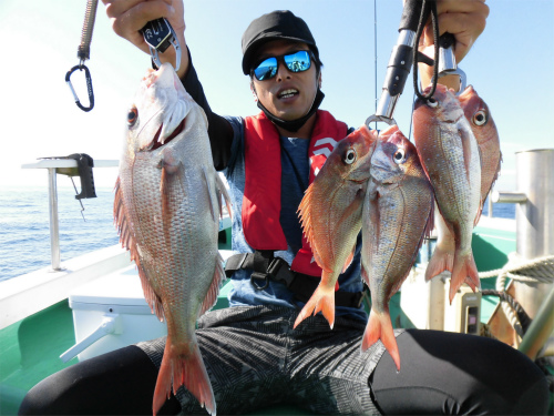 左舷ミヨシの方の釣果