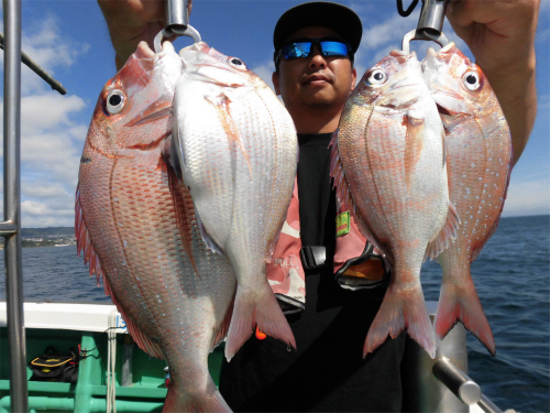左舷大ドモの方の釣果